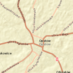 Opatów Street Map