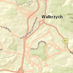Wałbrzych Street Map