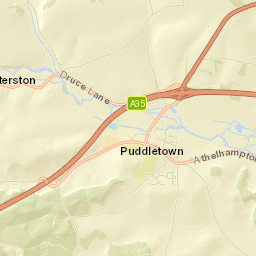 Puddletown Street Map
