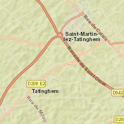 Tatinghem Street Map
