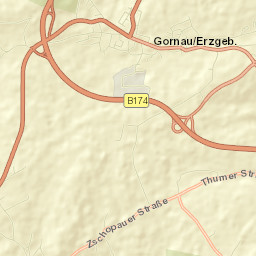 Gornau Street Map