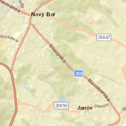 Nový Bor Street Map