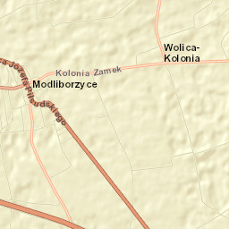 Modliborzyce Street Map