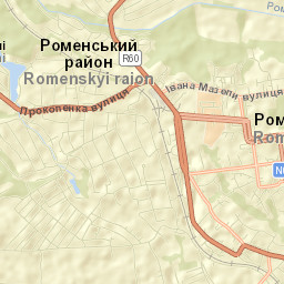 Romens’ka Mis’krada Street Map