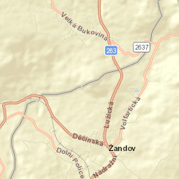Žandov Street Map