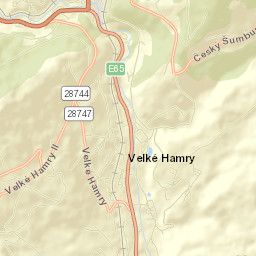 Velké Hamry Street Map