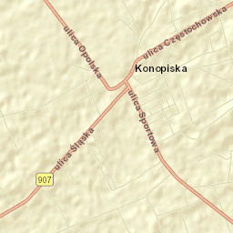 Konopiska Street Map