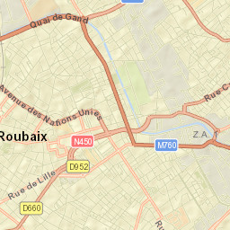 Roubaix Street Map