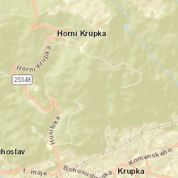 Krupka Street Map