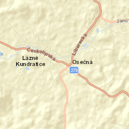 Osečná Street Map