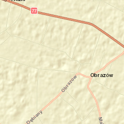 Obrazów Street Map