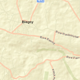 Blégny Street Map
