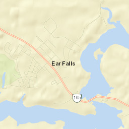 Ear Falls Street Map