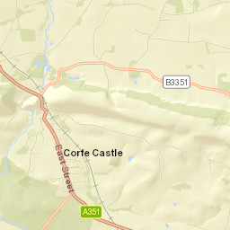 Corfe Castle Street Map