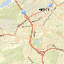 Teplice Street Map
