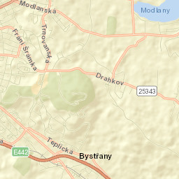 Bystřany Street Map