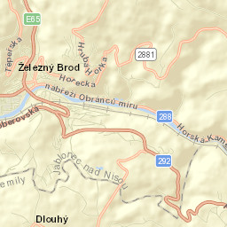 Železný Brod Street Map