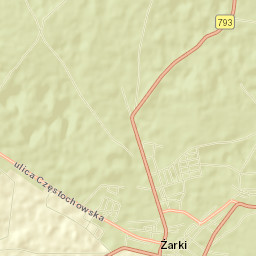 Żarki Street Map
