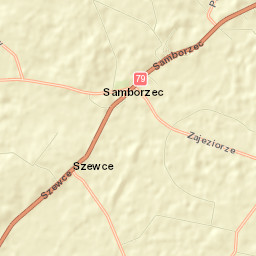 Samborzec Street Map