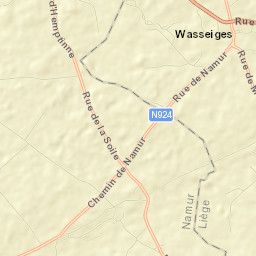 Wasseiges Street Map