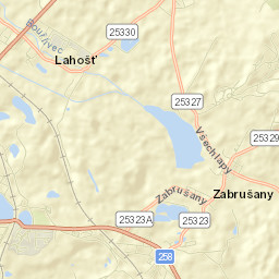 Zabrušany Street Map
