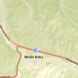 Mladé Buky Street Map