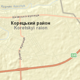 Korets Street Map