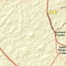 Norrent-Fontes Street Map
