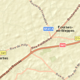 Fournes-en-Weppes Street Map