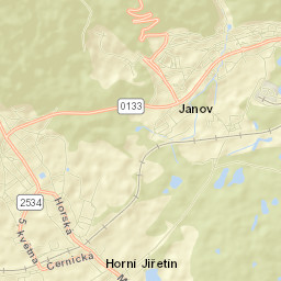 Horní Jiřetín Street Map