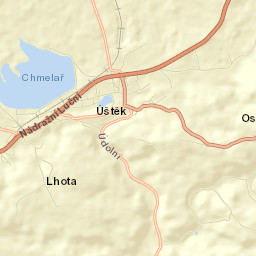 Úštěk Street Map
