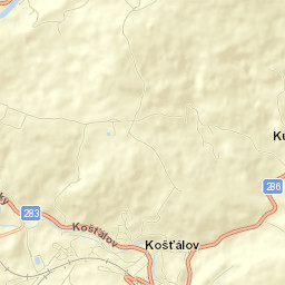 Košťálov Street Map