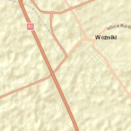 Wożniki Street Map
