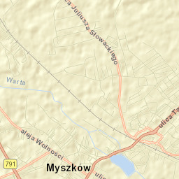 Myszków Street Map