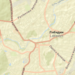 Lebedyn Street Map