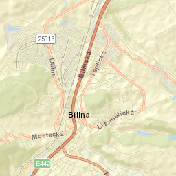 Bílina Street Map