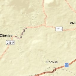 Žitenice Street Map