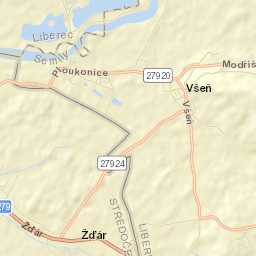 Žďár Street Map