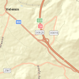 Velemín Street Map