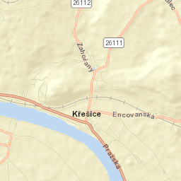 Křešice Street Map