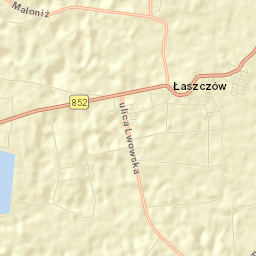 Łaszczów Street Map