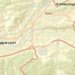Schleusingen Street Map