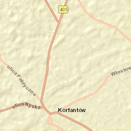 Korfantów Street Map
