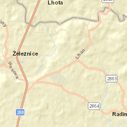 Železnice Street Map