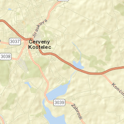 Červený Kostelec Street Map