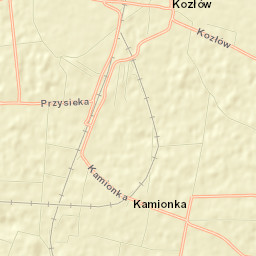 Kozłów Street Map