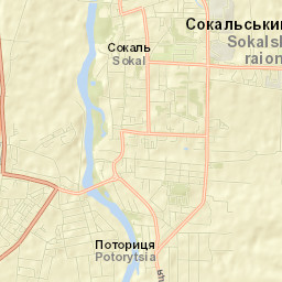 Sokal’ Street Map