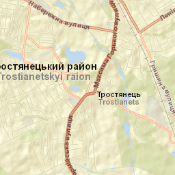 Trostyanets’ Street Map