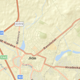 Jičín Street Map