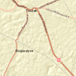 Toszek Street Map